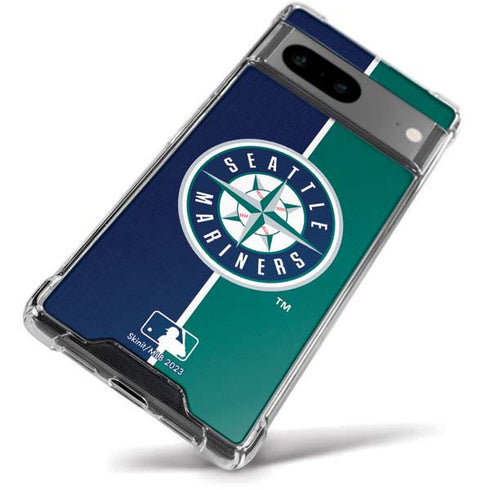 MLB Seattle Mariners Split Google Pixel 8a Clear Case